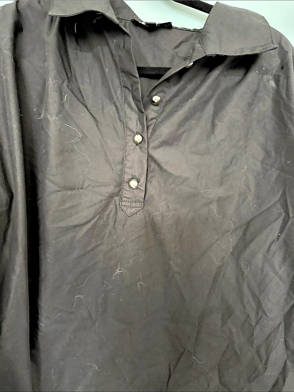 THML Black Button Down Top Large